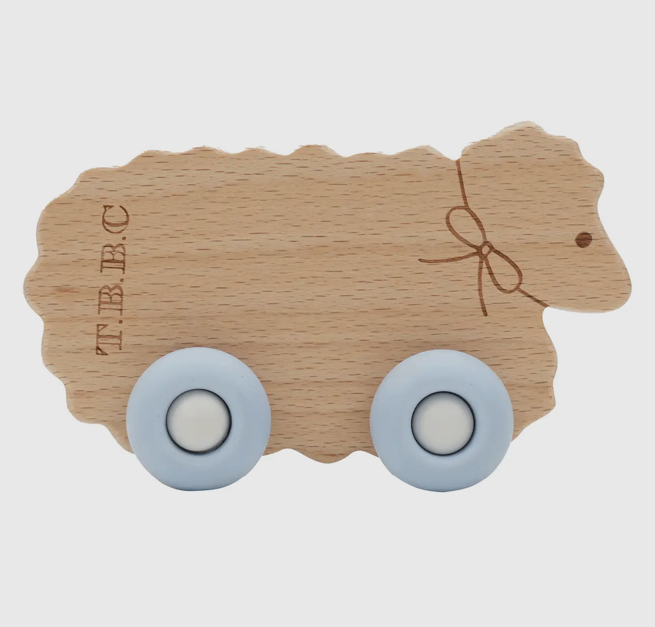 The Beaufort Bonnet Company Sheep w/ Blue Wheels Teether