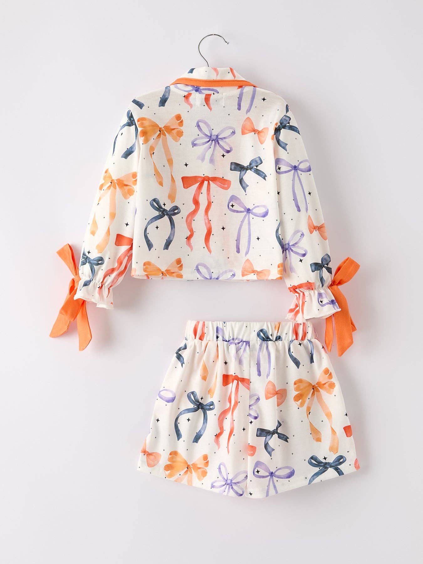 Halloween Mommy and Me Bow Print Pajama Set: XL / Adults