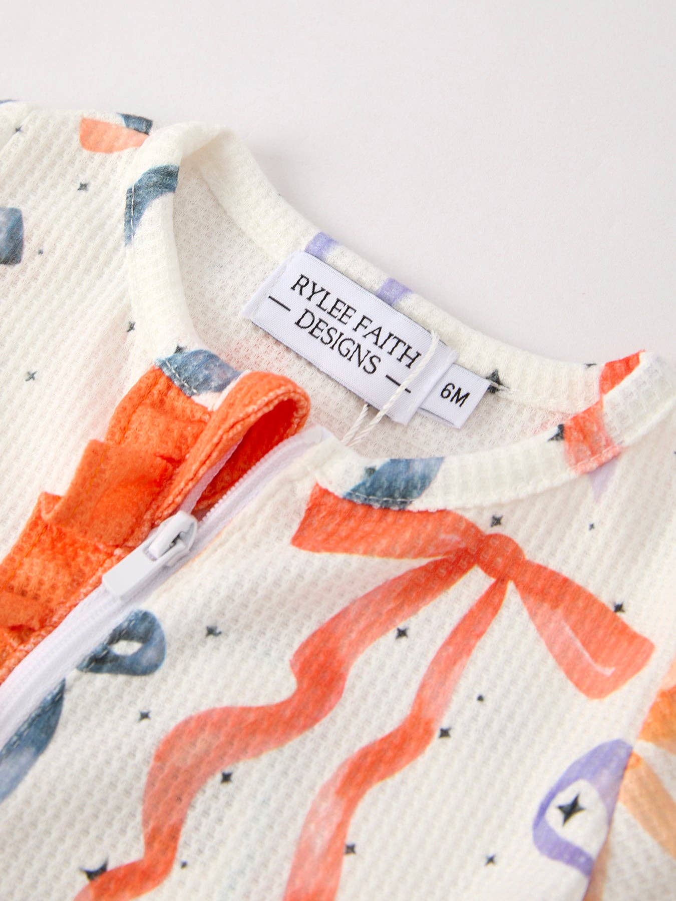 Halloween Mommy and Me Bow Print Pajama Girls Romper: 18M