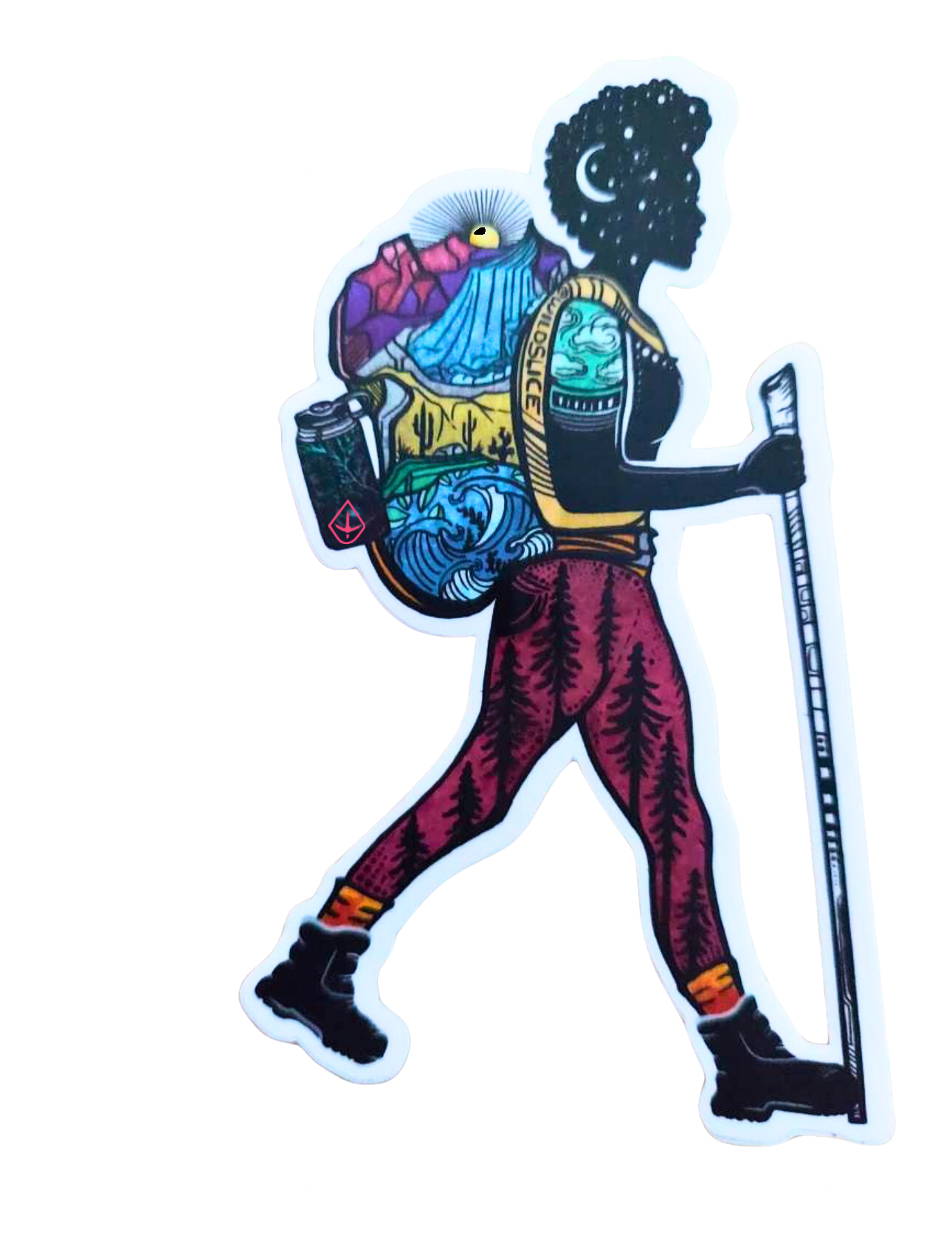 Trail Girl Hiker decal 1