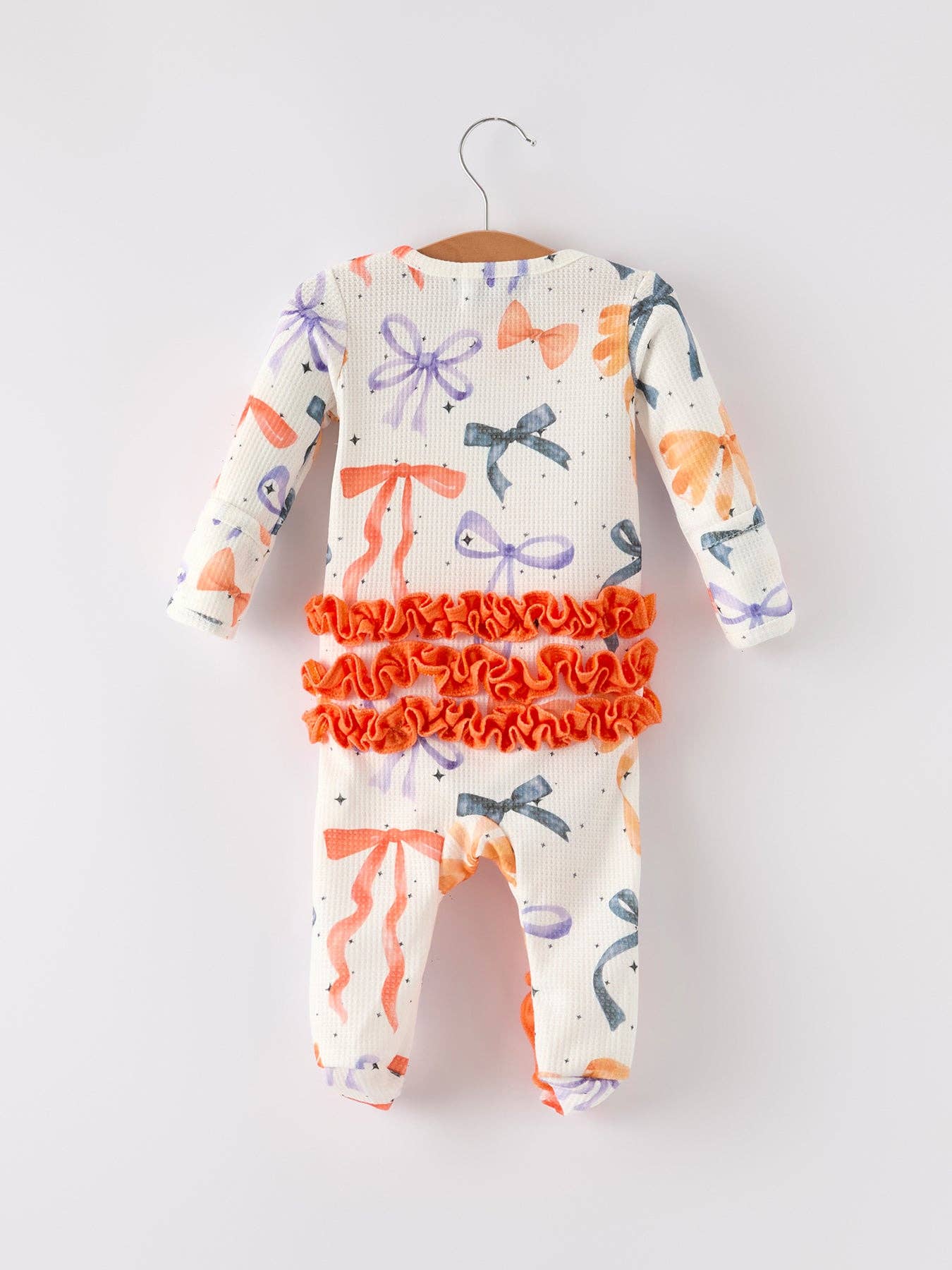 Halloween Mommy and Me Bow Print Pajama Girls Romper: 18M