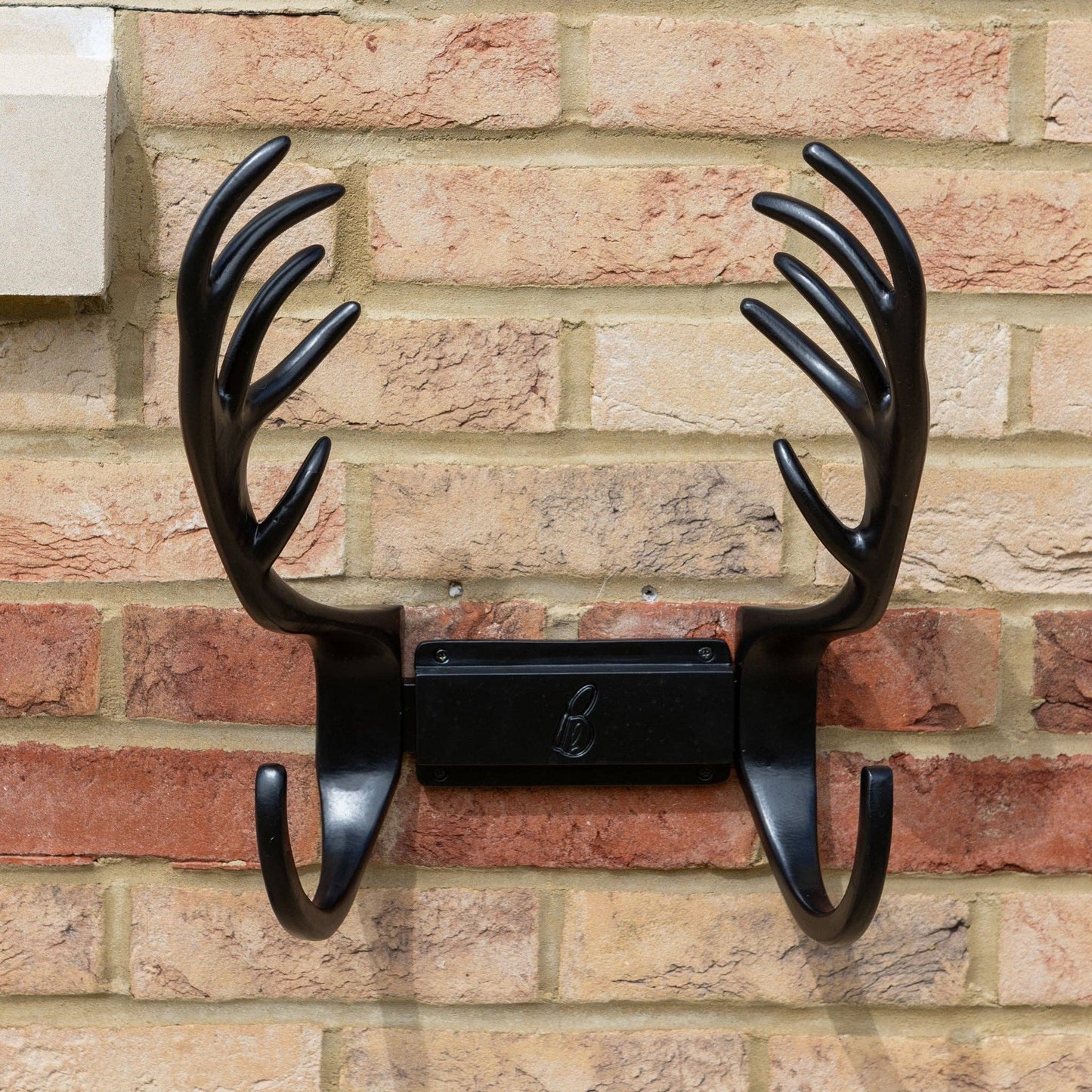 Stag Antlers Hose Pipe Holder - Black Finish