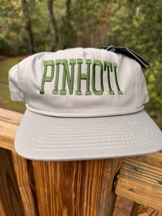 Pinhoti 5 panel rope  hat | gray + green