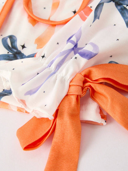 Halloween Mommy and Me Bow Print Pajama Set: 8/9 / Kids