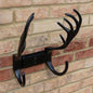 Stag Antlers Hose Pipe Holder - Black Finish