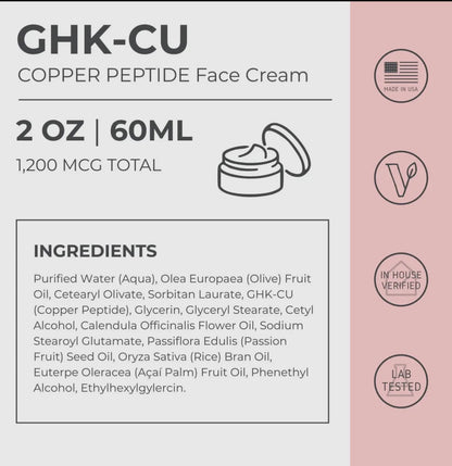 Ghk-Cu Copper Peptide Face Cream