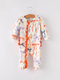 Halloween Mommy and Me Bow Print Pajama Girls Romper: 12M